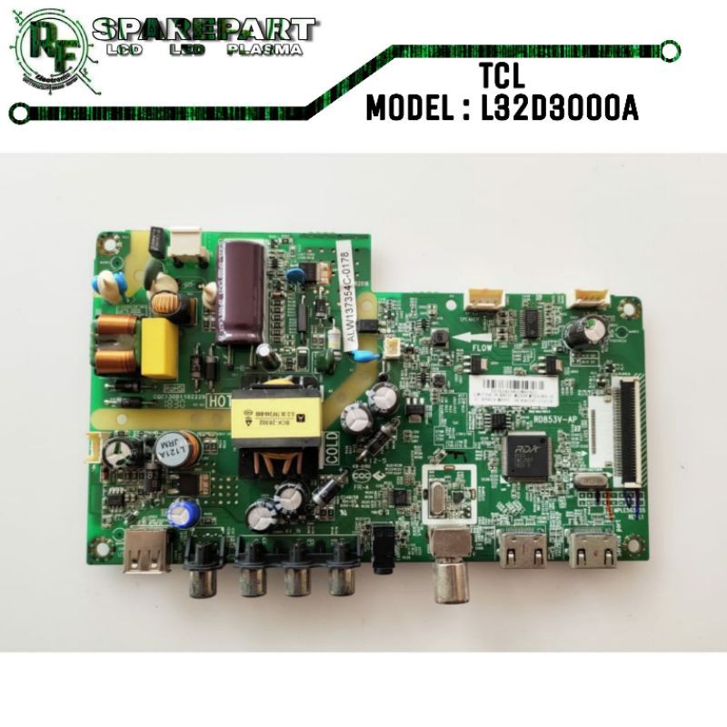 MB TV LED TCL L32D3000A Mainboard tv led tcl l 32d3000 a l 32d3000a