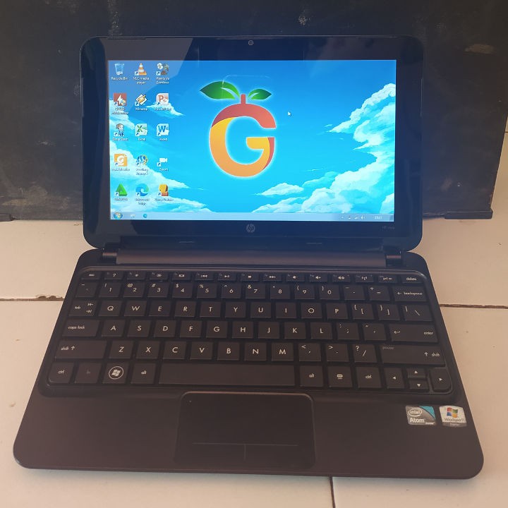 HP Mini 210-1000 Intel Atom N450 RAM 2GB HDD 250GB Bluetooth Netbook Notebook Second Bekas