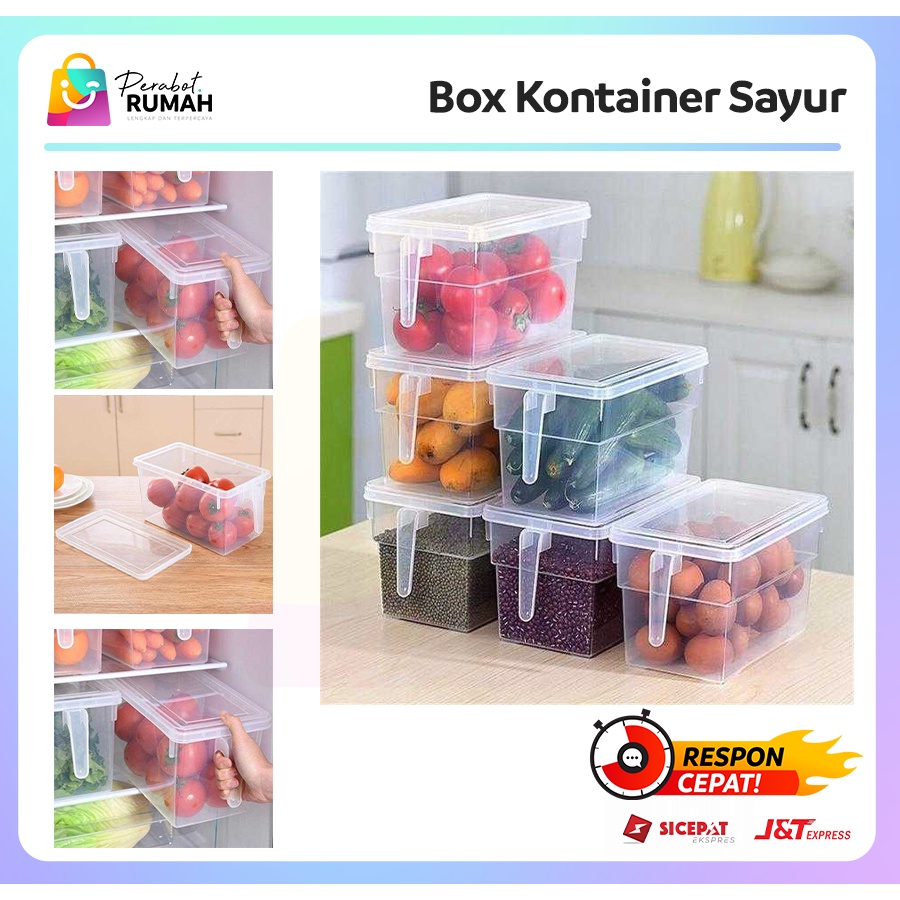 Box Kontainer Sayur Kulkas (Ada Pegangan)