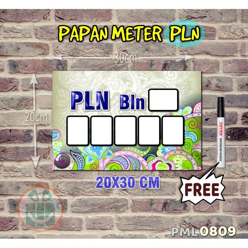 

SBC Papan Meter Listrik PLN PAM motif Unik - Flower 09