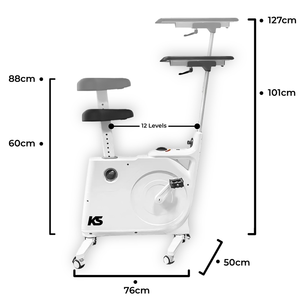 Ks Table Spinning Bike 2in1 Gym-Free Bike Desk