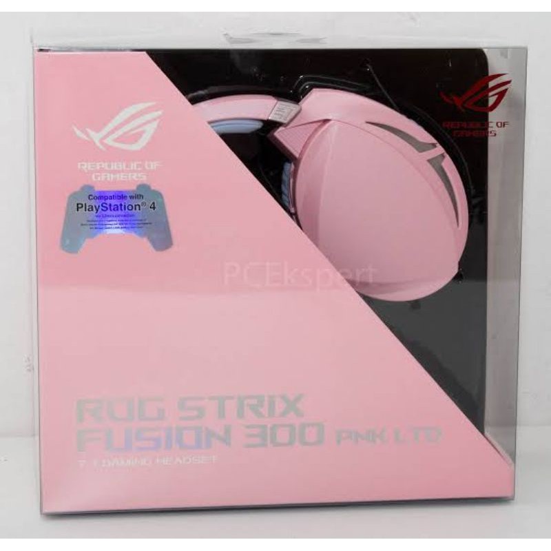 Headset Gaming ASUS ROG Strix Fusion 300 PNK LTD 7.1 Headset PINK - Headphone Gaming PINK