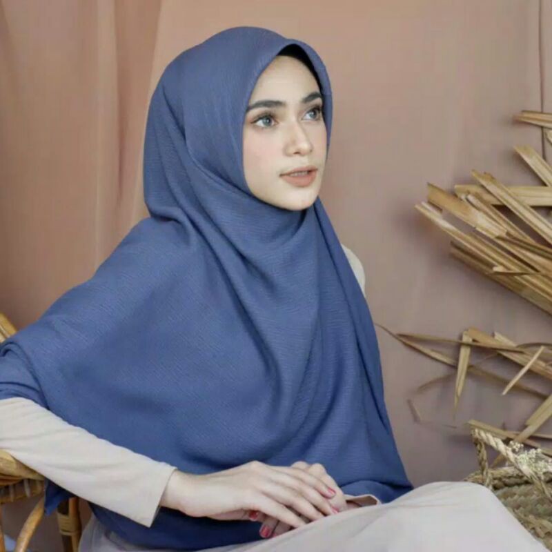 Square Segi Empat Syari Cornskin 130x130 cm Jumbo Polos Marbel