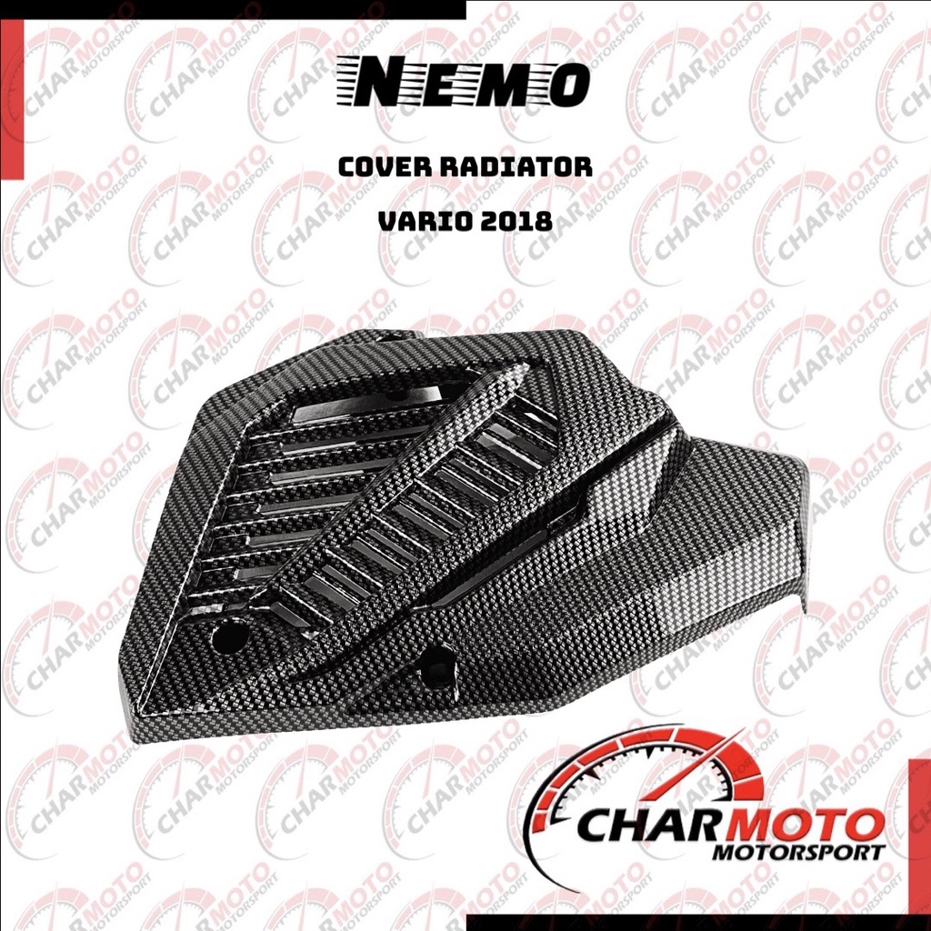 Cover Tutup Radiator Honda Vario 150 New Karbon Carbon Nemo Original PNP - Charmoto