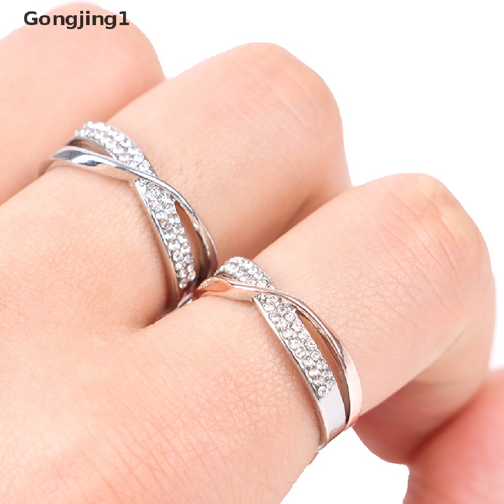 Gongjing1 Cincin Magnetik Hias Kristal Berlian Imitasi Untuk Menurunkan Berat Badan