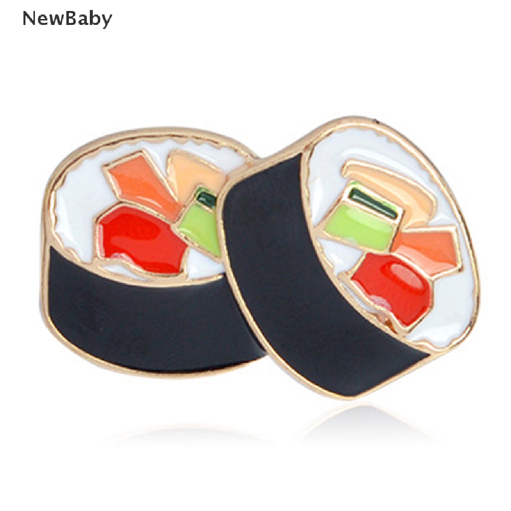 3pcs / Set Bros Pin Enamel Desain Sushi Makanan Jepang Untuk Kerah Kemeja