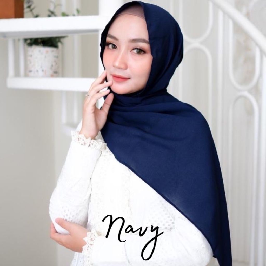 [COD] JILBAB PASHMINA SABYAN / DIAMOND STRECH / BAYAR DITEMPAT / HIJAB PASHMINA / KERUDUNG NYAMAN-Sabyan Navy