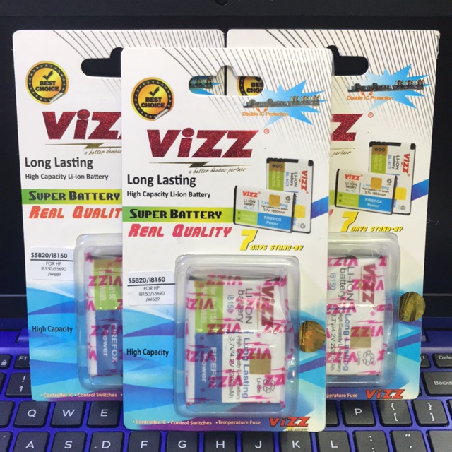 Baterai Batre Vizz Double Power Samsung S5820/i8150 2200mah Original Vizz