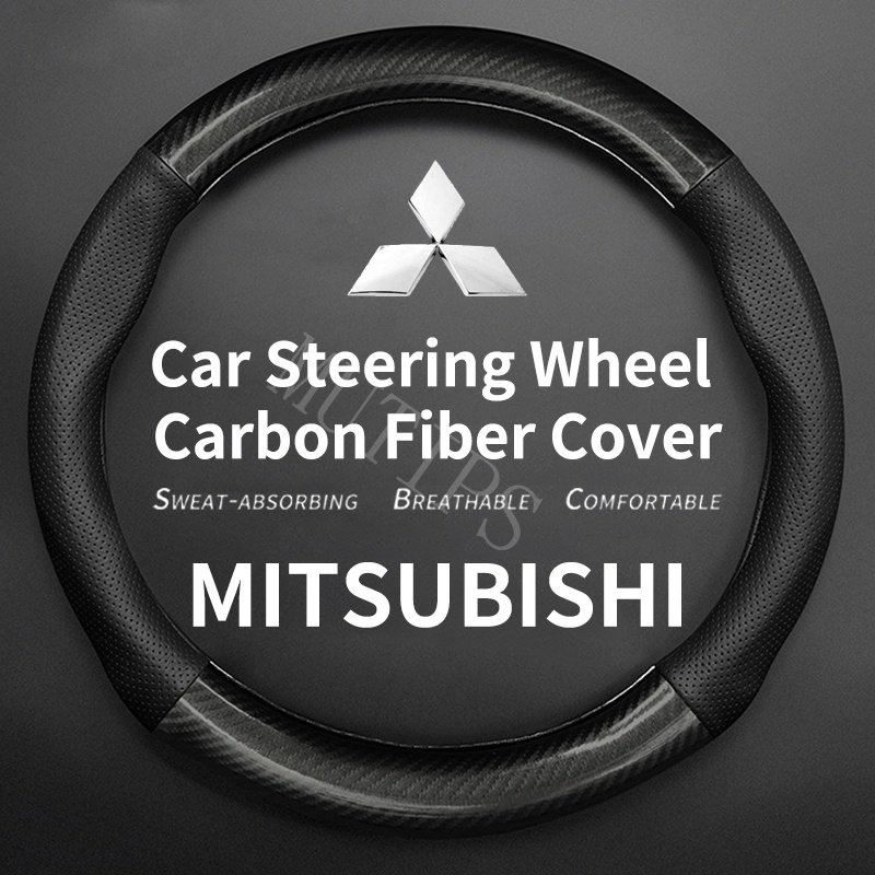 Mitsubishi cover Stir Mobil Bahan Kulit Serat Karbon Untuk Xpander Mirage Lancer Pajero Outlander Attrage Horse