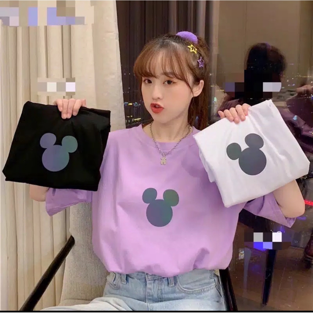 Baju atasan wanita kaos oversize kupu kupu