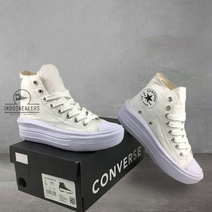 ootd Korean Style Sepatu Hak Tinggi Converse Chuck Taylor All Star Move Heels 5-6 cm Sneakers Wanita Korea Ukuran 36 37 38 39 40 41 Bahan Canvas Terbaik Tidak Bikin Kaki Gerah Kualitas Premium BNIB