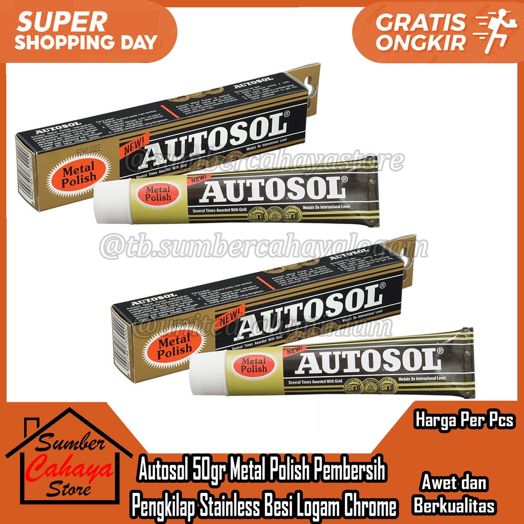 Jual AUTOSOL METAL POLISH 50 GRAM 50GR Pengkilap Stainless Polis Obat