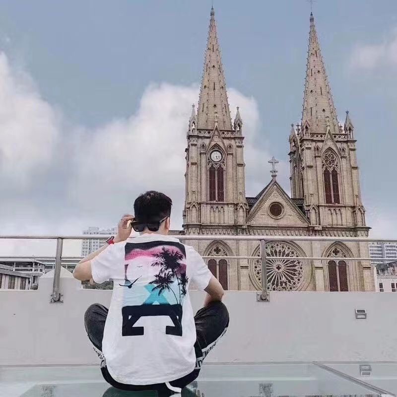 off white PREMIUM KAOS DISTRO IMPORT