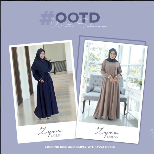 Zyva Dress by Salvina grey olive s