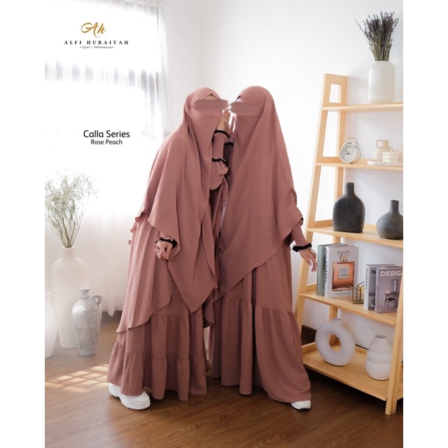 Gamis, Tunik Set Rok, dan Khimar Calla Series by Alfi Huraiyah