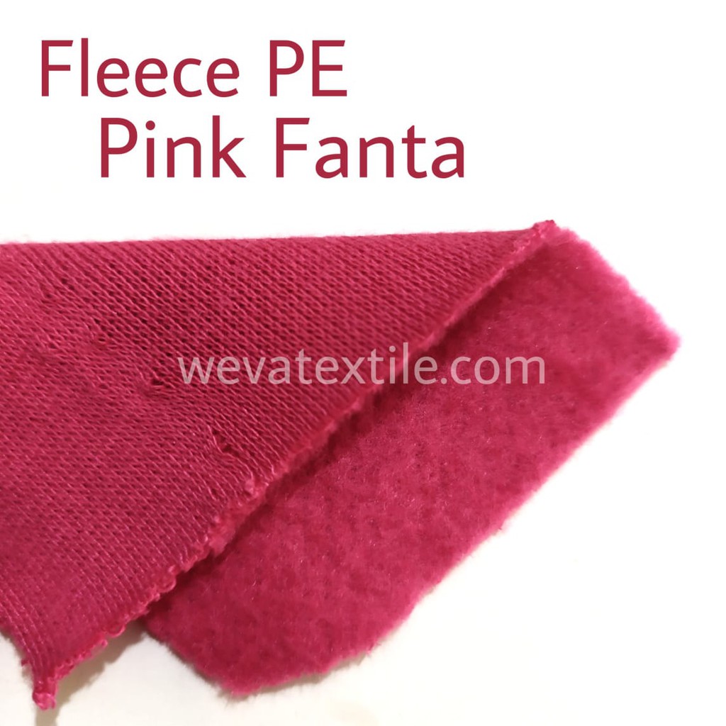 Bahan Kain Kiloan Sweater Jaket Fleece PE 280 gram Pink Fanta