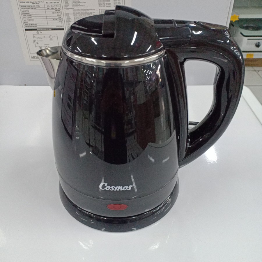 COSMOS Teko Listrik 1,2 Liter Kettle CTL 210 B - Hitam - Garansi Resmi 1 Tahun