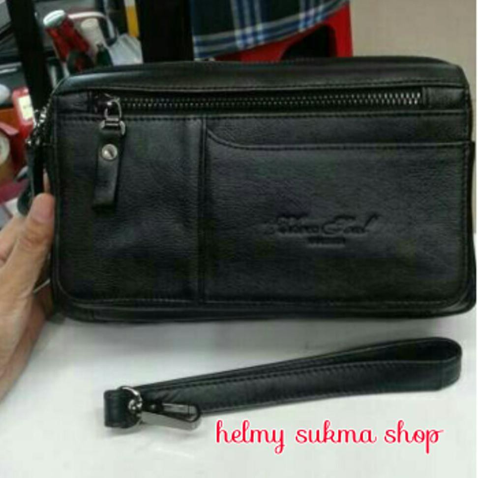 Paling Murah Hand Bag Kulit 2249 Hitam (Tas Tangan,Dompet Hp,Tas Jinjing)