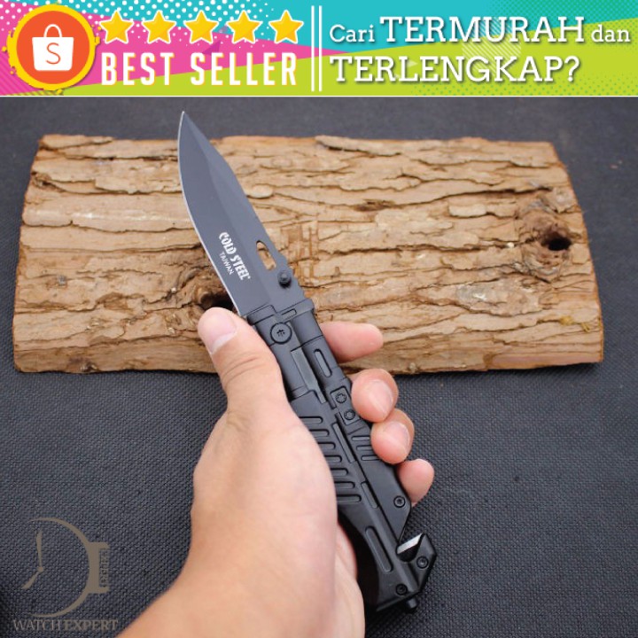 PROMO Pisau Saku Lipat Knife Survival Tool Cold Steel - KNIFEZER 57HRC