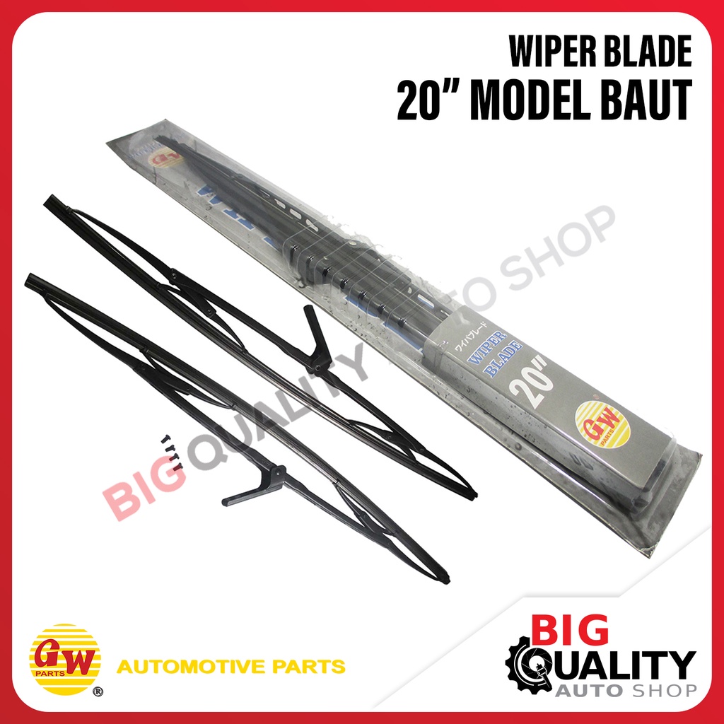 Karet kipas Kaca Wiper Blade Plat 2 Tingkat FR516 20 Inch Model Baut