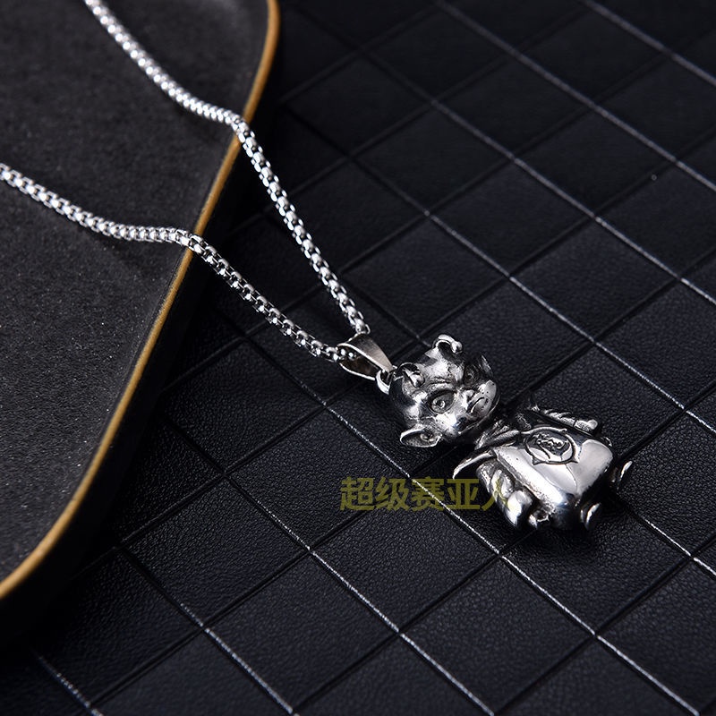 Kartun kalung pria merek hip hop titanium baja liontin Jepang Harajuku style in selebriti Internet s