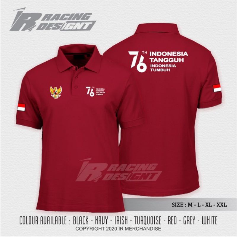 Kaos Polo Lengan Panjang HUT RI ke 76