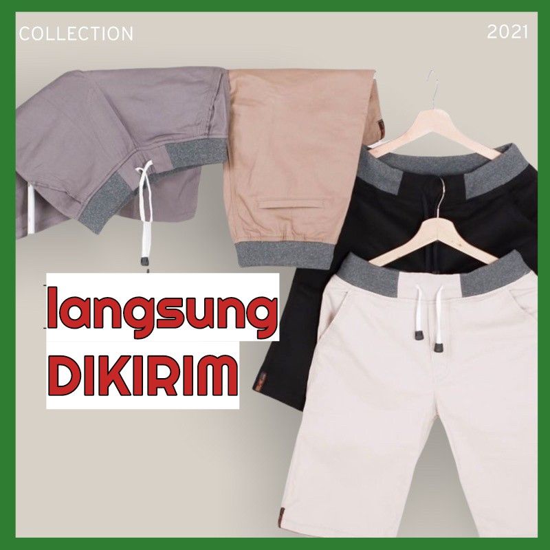 Celana 100 Dapat 5 Chinos Pendek Pria