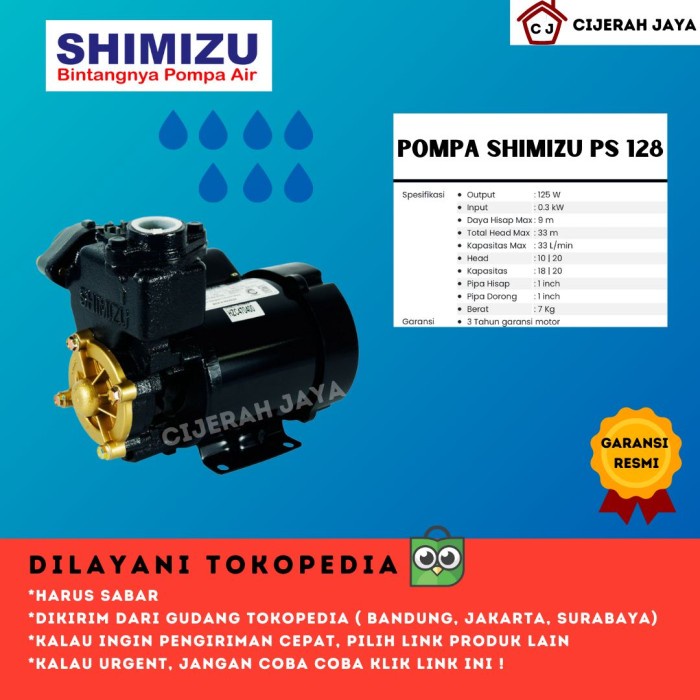 SHIMIZU PS 128 BIT ORIGINAL POMPA AIR SHIMIZU 128 BIT