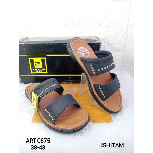 sandal kulit asli pria pakalolo 0875