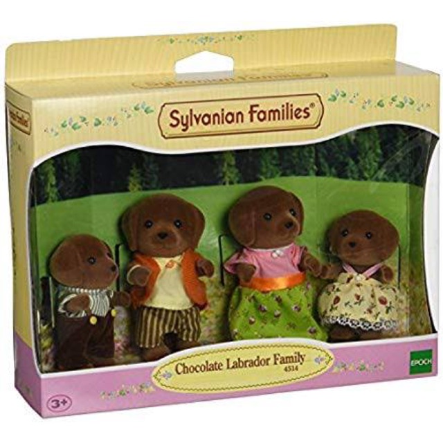 Sylvanian Families Import - Chocolate Labrador Family