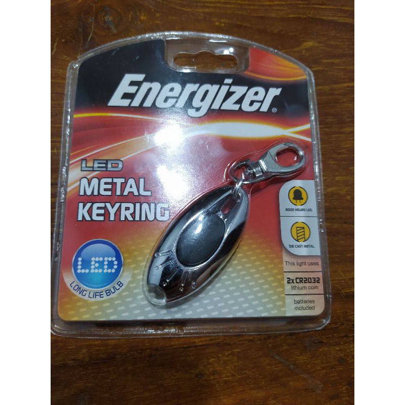 LED Metal Keyring Energizer / senter Energizer / gantungan kunci senter / gantungan senter