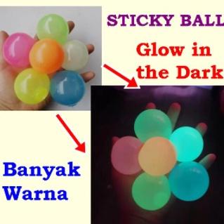 COD Terbaruday Fidget Toys Sticky Celling Ball Glow In The Dark Mainan Bola Globbles
