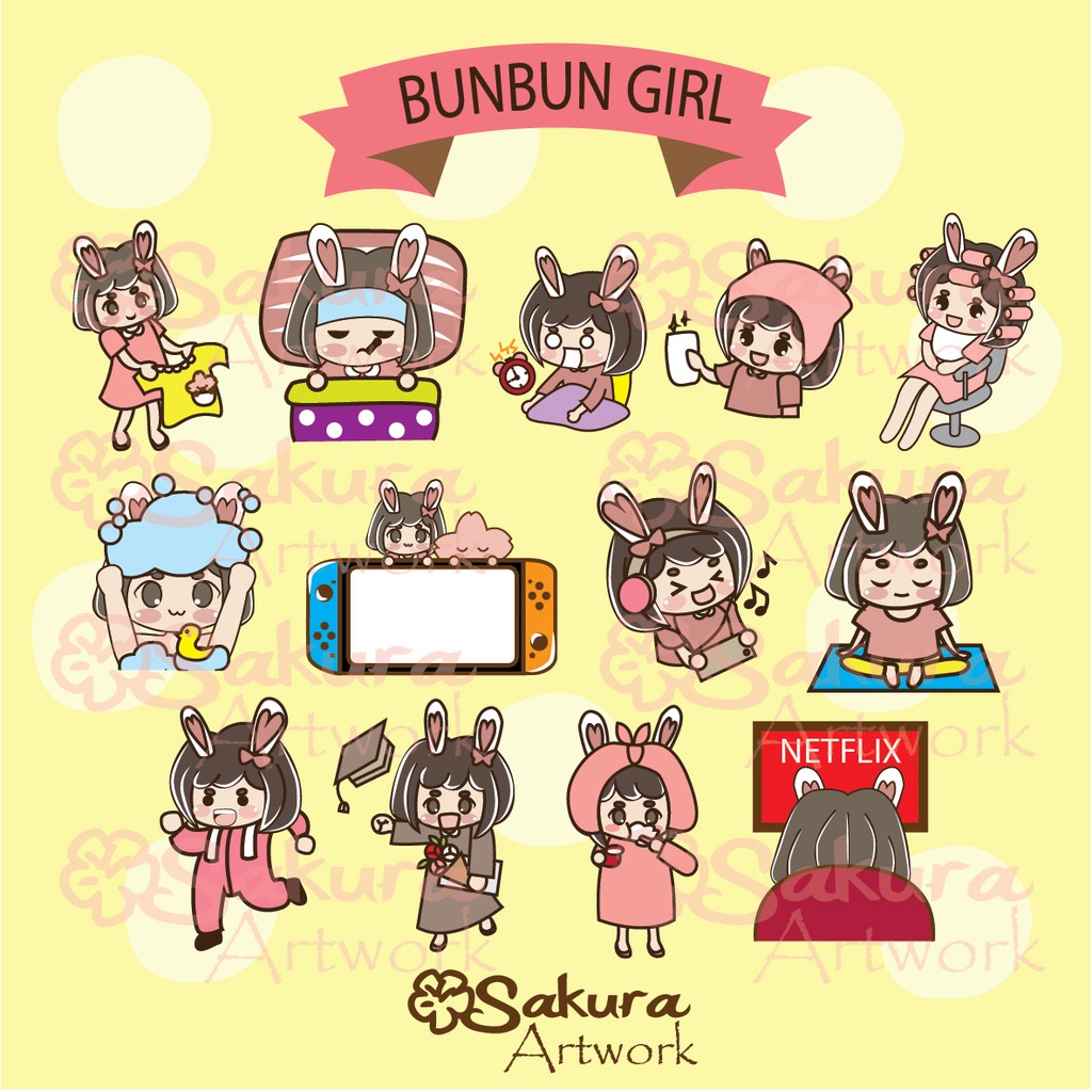 

Sticker Planner Bujo Bunbun Vol3 SAKURA ARTWORK