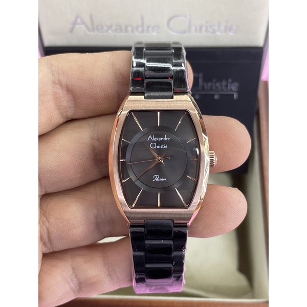 alexandre christie 2980lh wanita black rosegold