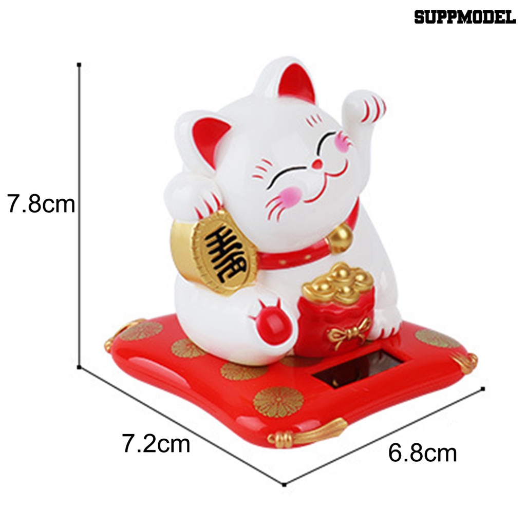 Ornamen Kucing Keberuntungan Tenaga Surya Untuk Dekorasi Kantor