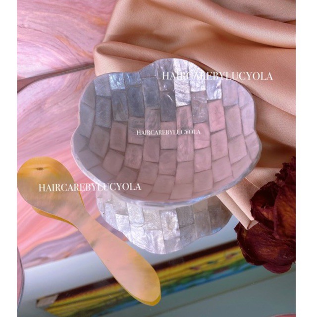 mangkok masker aesthetic kerang (bunga putih)