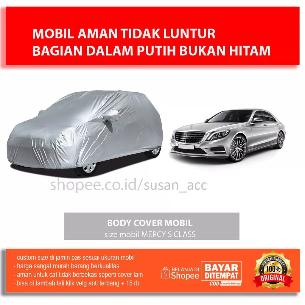 Cover Mobil Putih / Sarung Mobil Mercy s Class / Selimut Mercy / Cover Mercy S Class / Sedan No 12/mazda cronos/nissan teana/teana/mazda familia 323/mercy e class/mercy c 300/mercy tiger/mazda 2 sedan/mazda 2/mazda 2 sky