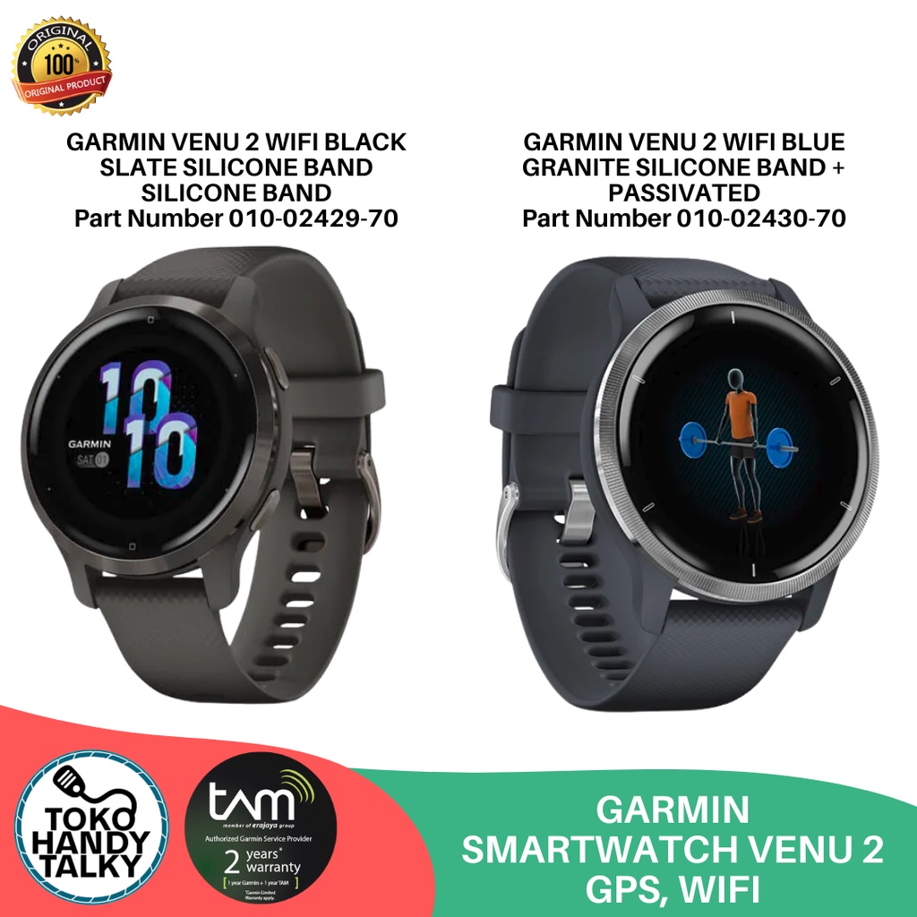 GARMIN SMARTWATCH VENU 2 WIFI GPS NEW GARANSI RESMI TAM