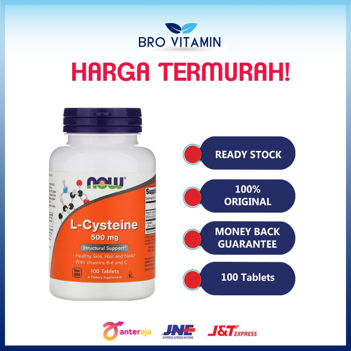 NOW FOODS  L-CYSTEINE 500 MG - 100 TABLETS