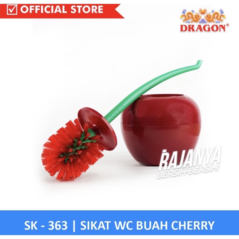 SIKAT WC BUAH CHERRY DAN APEL DRAGON / SIKAT WC KLOSET + TEMPAT MOTIF BUAH