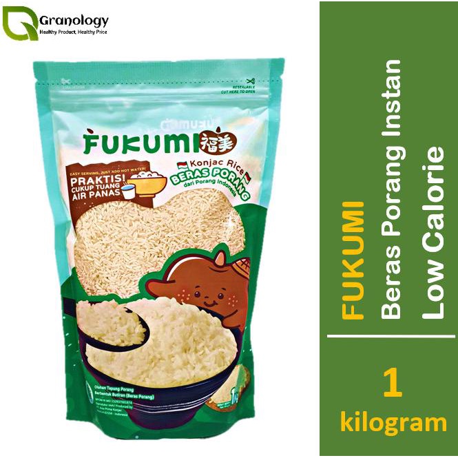 

FUKUMI Beras Shirataki Porang Diet Rendah Kalori 1 kilogram