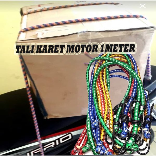 Tali / Karet Pengikat Barang Bagasi Bawaan di Motor Panjang 100 CM / 1 Meter