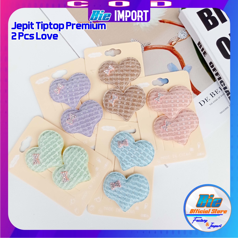 2 Pcs Jepit Tiptop Karakter Premium Impor Best Seller