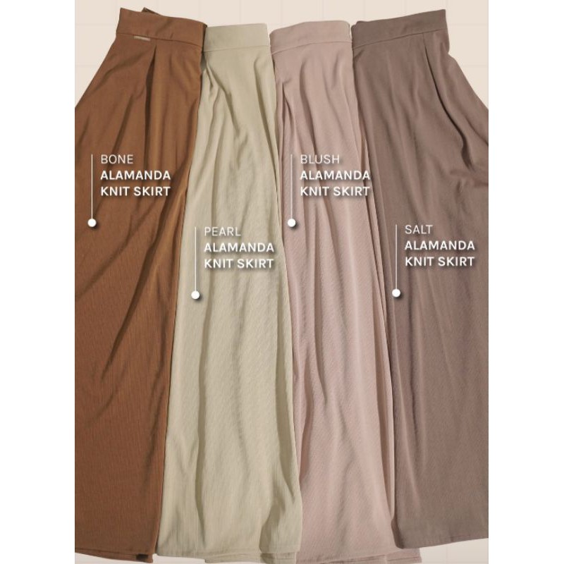 Alamanda Knit Skirt by Wearing Klamby BONE