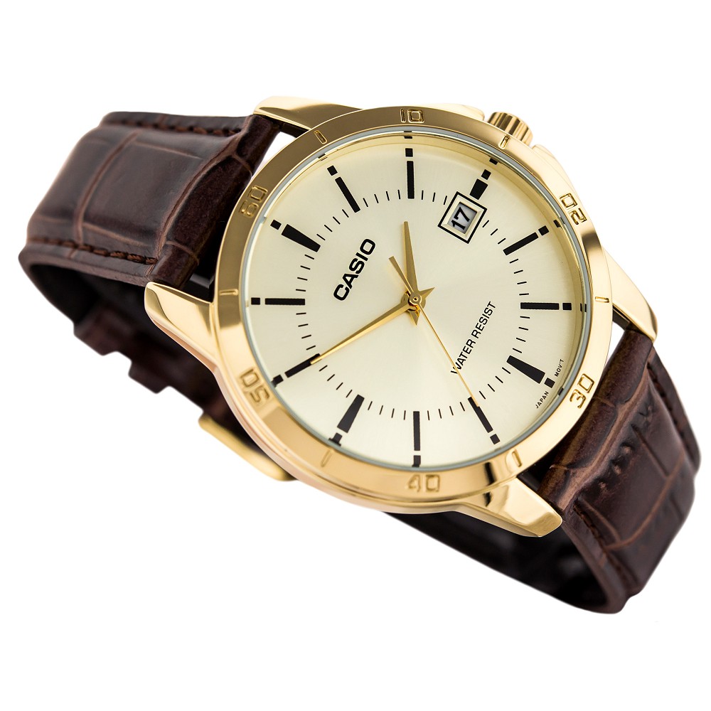 Casio General MTP-V004GL-9A / LTP-V004GL-9A 7A Jam Tangan Kulit Couple