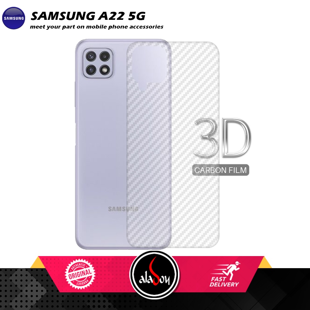 Case Samsung A22 5G Armor Fusion Transparent Casing Free Skin Carbon 3D