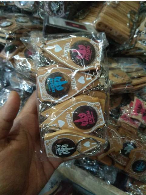 TERMURAH! TERLARIS! 1 SET (20 PCS) GANTUNGAN KUNCI I LOVE JOGJA VARIASI - SOUVENIR UNIK DAN CANTIK