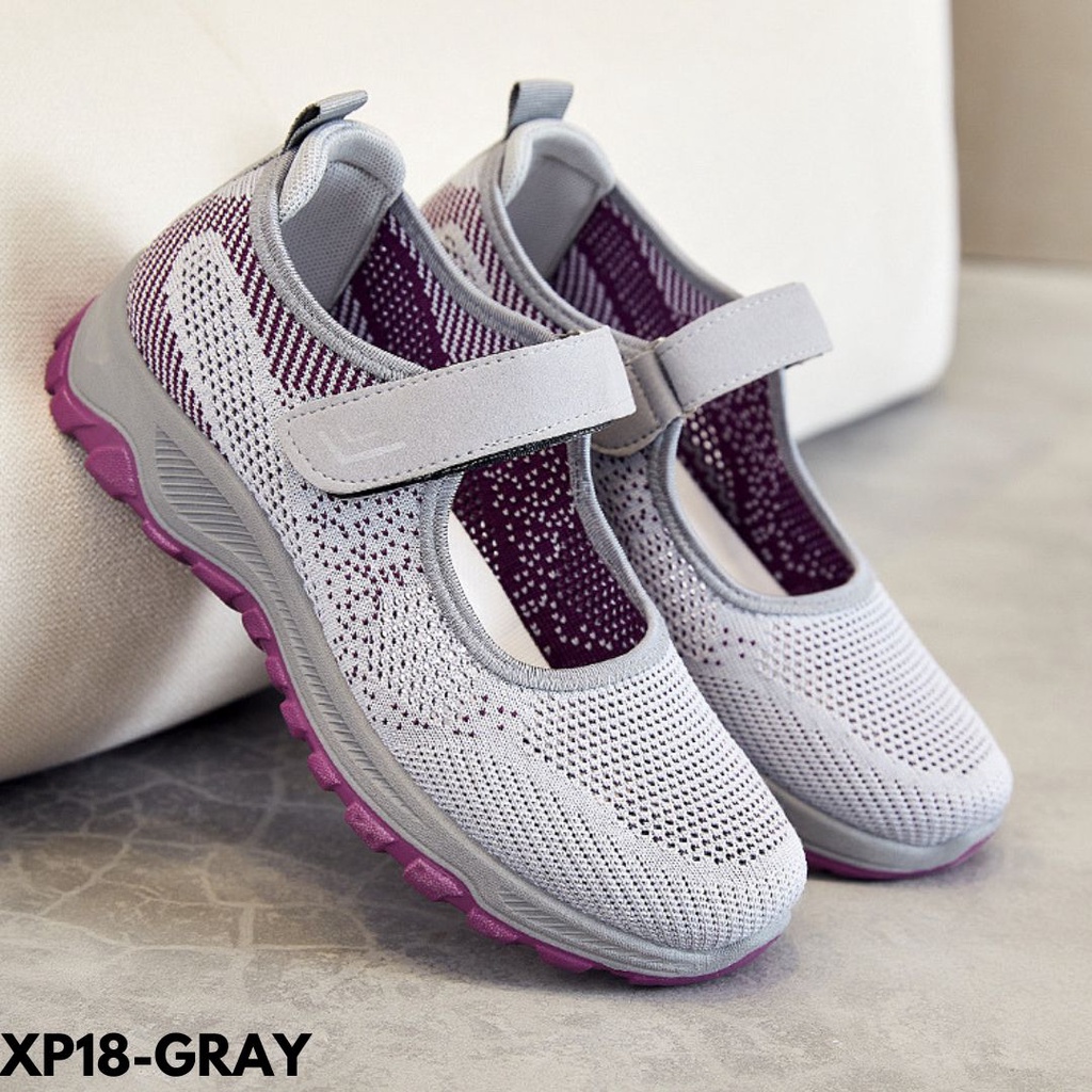 SEPATU SNEAKERS WANITA KEREN TRENDY NYAMAN DIPAKAI KASUAL KE OLAHRAGA BAHAN MESH BREATHABLE IMPORT P18