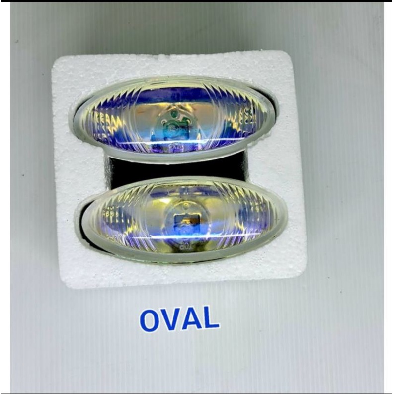 Lampu Tembak Kabut KOTAK OVAL/ Lampu Sorot OVAL KOTAK / Foglamp kotak oval Universal Motor Mobil 111 777