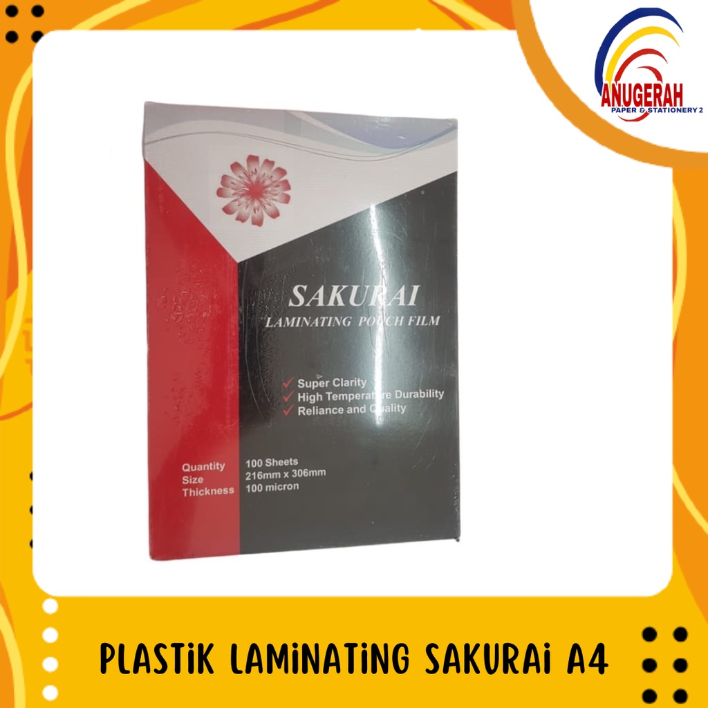 

Plastik Laminating SAKURAI / SAKURA A4 (PAK)